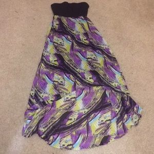 Strapless high lo dress